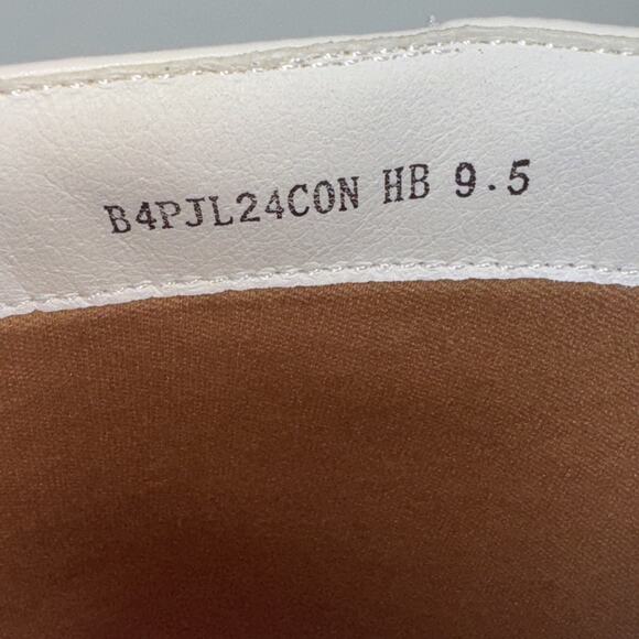 IDIFU Womens White Knee Fold Over Shark Boots Size 9.5 Stiletto Heel Pointed Toe - Picture 6 of 12